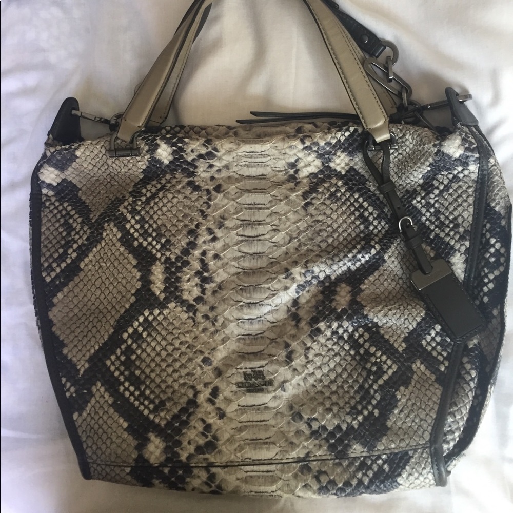 Coach Embossed leather Smythe bag